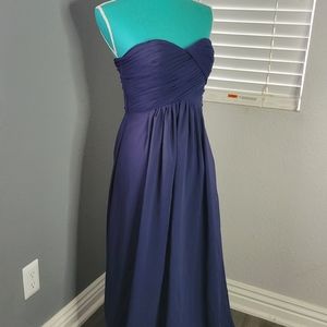 Navy Blue Strapless Dress